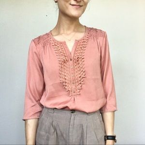 Scotch & Soda Maison Scotch pink and gold blouse